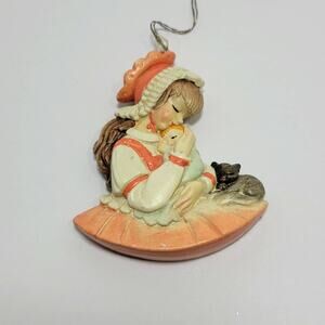 Ferrandiz Farm Style Bonnet Mother with Baby Christmas Ornament Anri Italy 1983